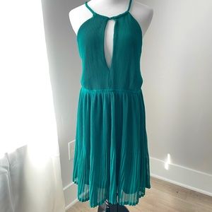 Green Crisscross Back Dress